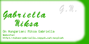 gabriella miksa business card